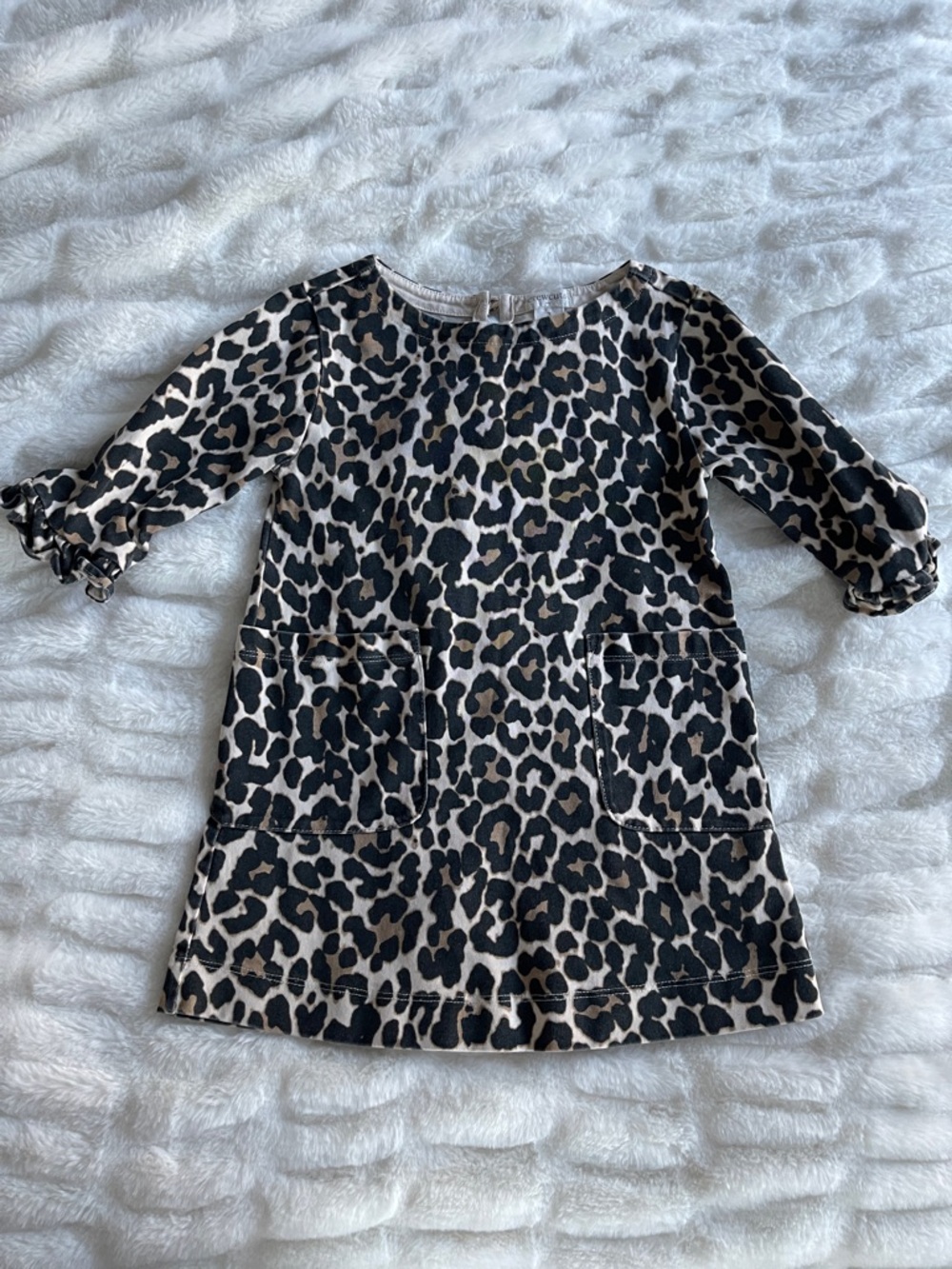 Crewcuts Leopard Print Dress Girls | Long Sleeve Pocket Dress | Mini J.Crew